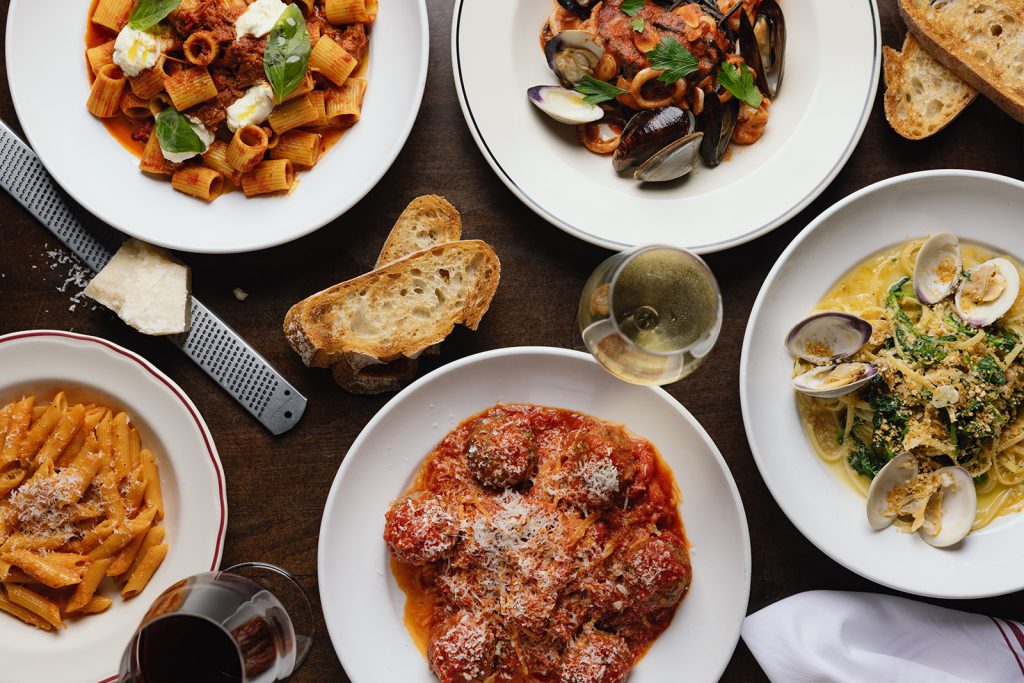 Plates of food at Brickmen Kitchen & Bar