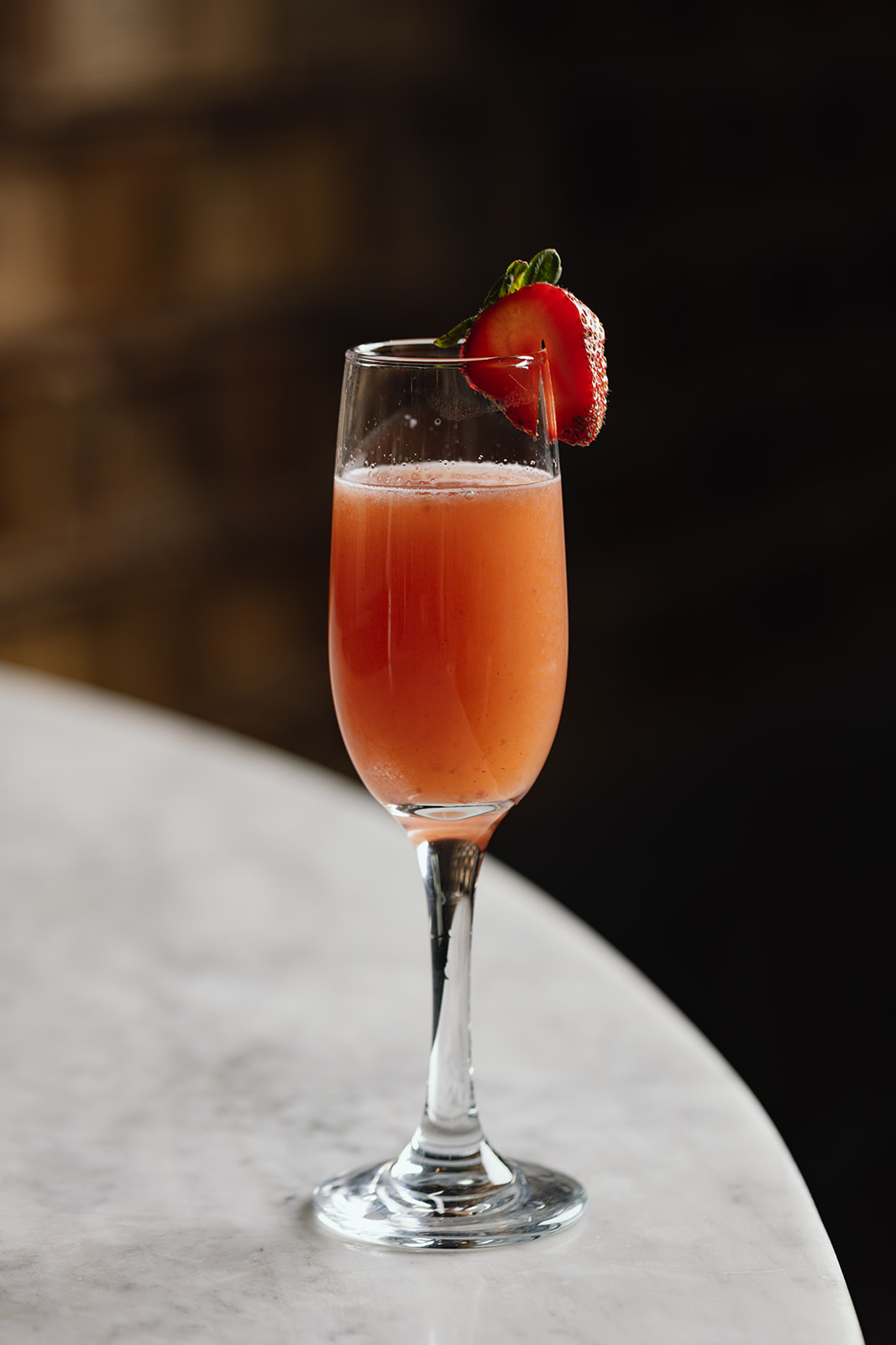 Bellini with Strawbeery